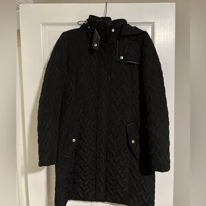 Cole Haan Black Quilted Coat
